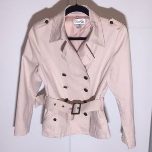 Pastel pink cotton blend coat